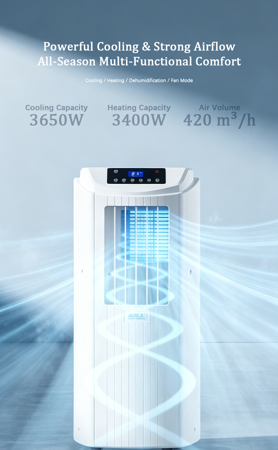 Portable Air Conditioner, Cooling & Heating All-in-One Mobile Air Cooler image 3