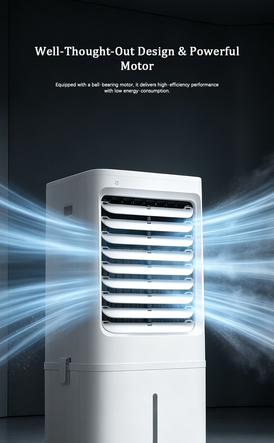 Portable Evaporative Air Cooler, Energy Saving Water Cooling Fan with Humidification for Home image 8