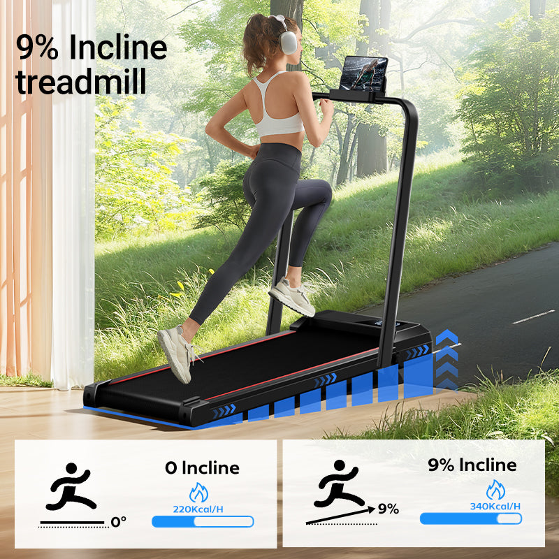 Umay CW1F 3-in-1 Incline Smart Folding Under Desk Walking Pad Treadmill MAX 7.5MPH