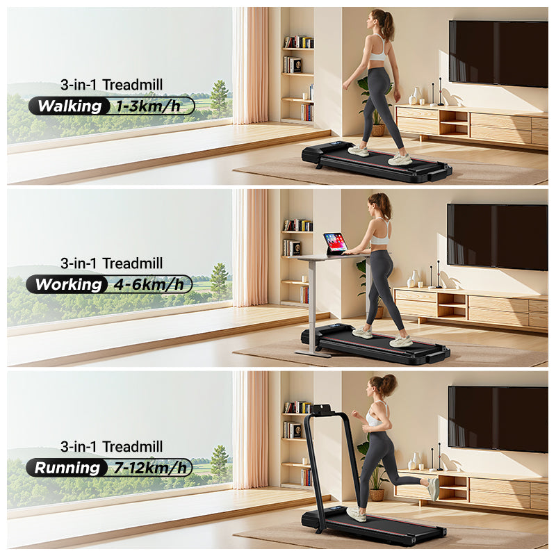 Umay CW1F 3-in-1 Incline Smart Folding Under Desk Walking Pad Treadmill MAX 7.5MPH
