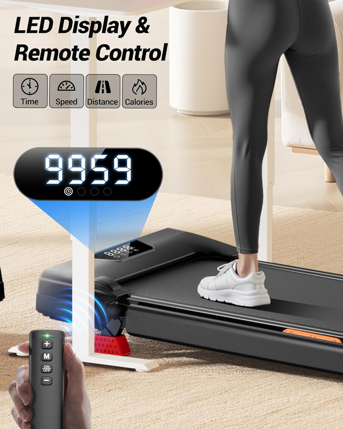 Umay U18F Folding 3-in-1 Walking Pad with 10%/15% Incline 6.5MPH