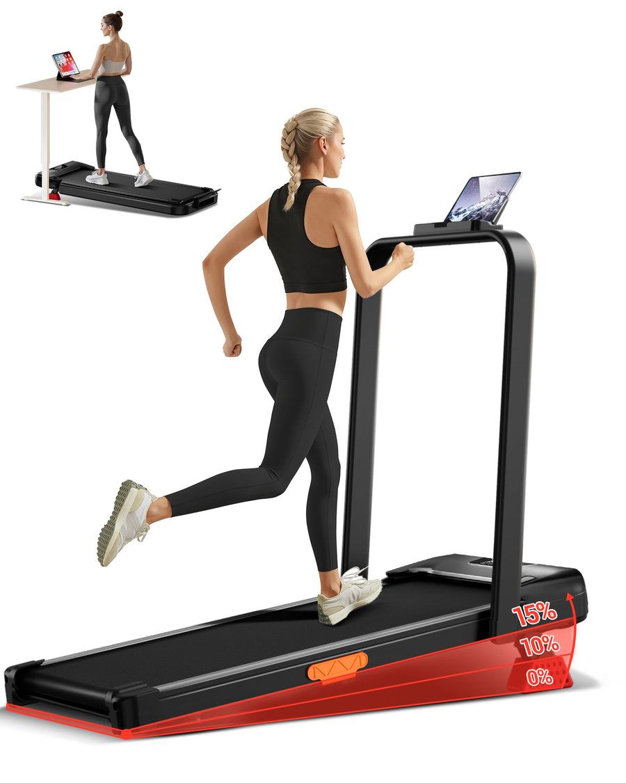 Umay U18F Folding 3-in-1 Walking Pad with 10%/15% Incline 6.5MPH