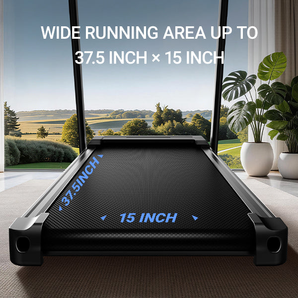 Umay SF20 Foldable Treadmill with Wider Three Screen & Holder, 15% Incline & MAX 7.2MPH (New Upgrade)